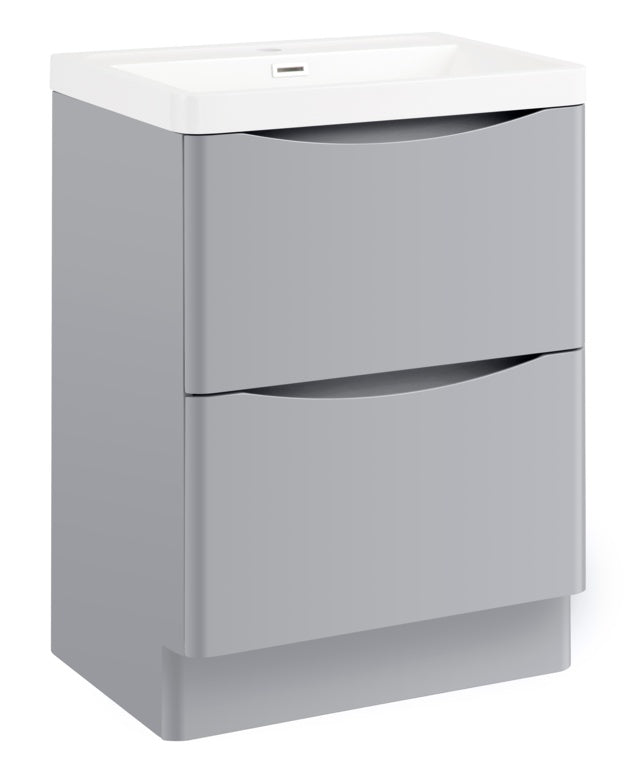 SP Ocata Grey Floor Standing Vanity Unit 600mm