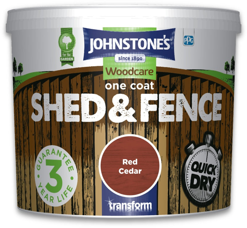 Johnstone's One Coat Shed & Fence 5L Red Cedar