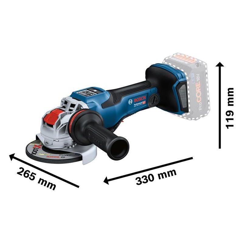 Bosch GWX 18V-15 PSC Professional BITURBO Angle Grinder 125mm 18V Bare Unit Bosch - RockBottom Northampton
