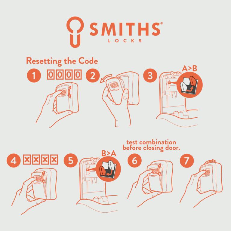 Smiths Locks 4 Digit Keysafe Mini - 95 x 75mm