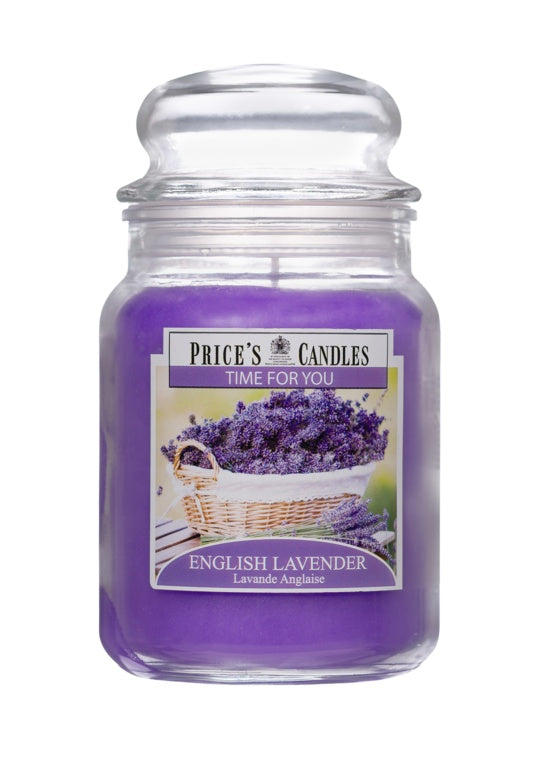 Price's Candles Time For You Large Candle Jar English Lavender
