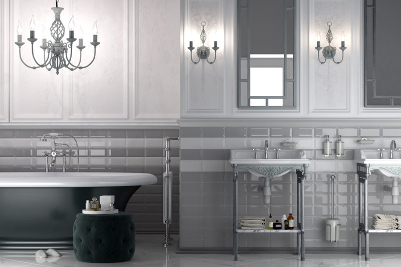Golden Tile Bevel Metro Wall Tile 200 x 100 x 7 mm Grey 0.88m2