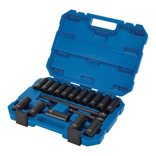 Draper HI-TORQ Metric Deep Impact Socket Set, 1/2" Sq. Dr. (19 Piece) Draper - Town Tools 