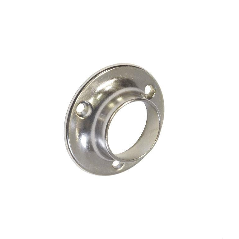 Securit End Socket Brushed Nickel 25mm Pack 2