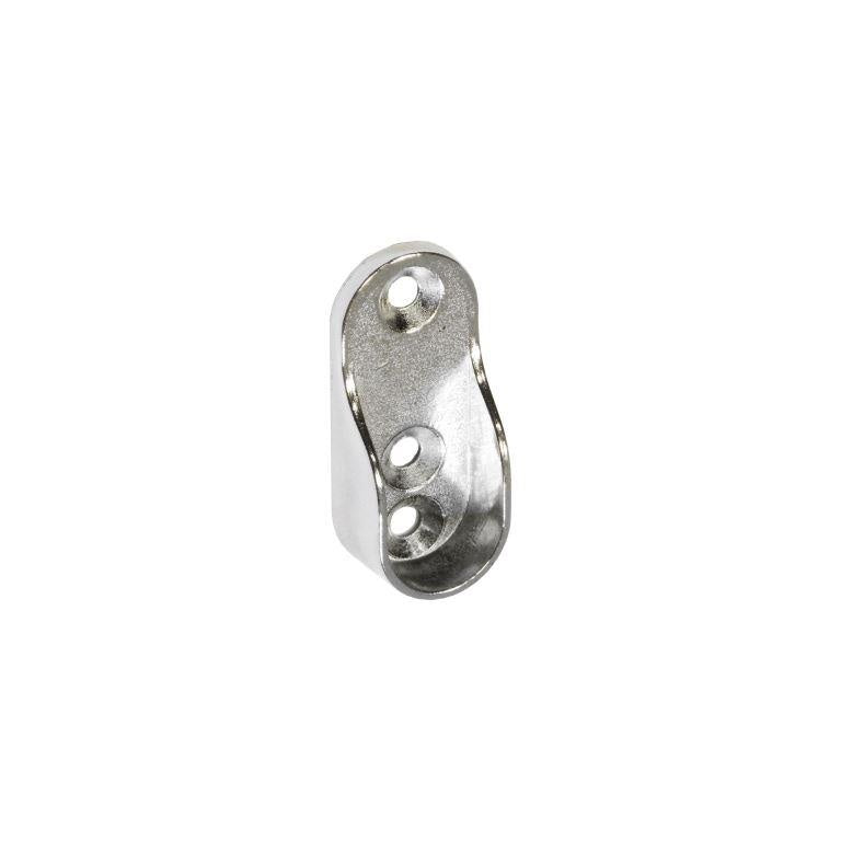 Securit Chrome Oval Rod Socket 30mm Pack 2