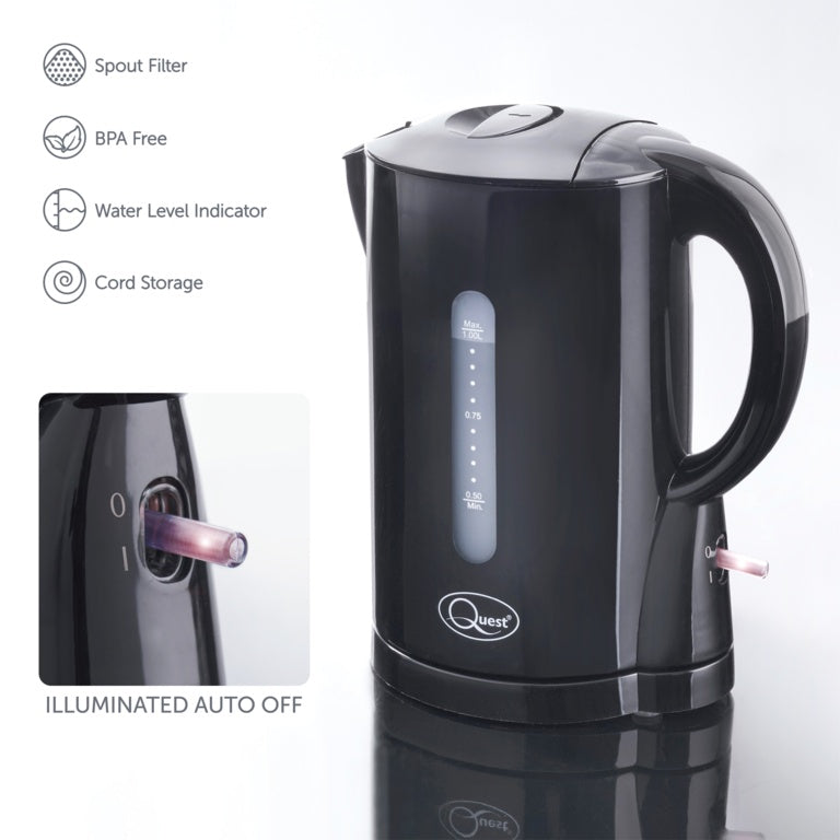 Quest 1L Jug Kettle Black