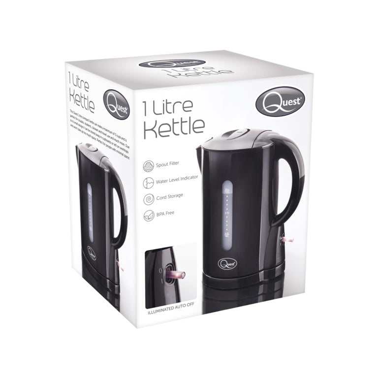 Quest 1L Jug Kettle Black