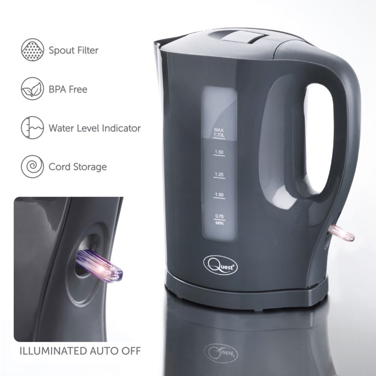 Quest 1.7L Jug Kettle Grey