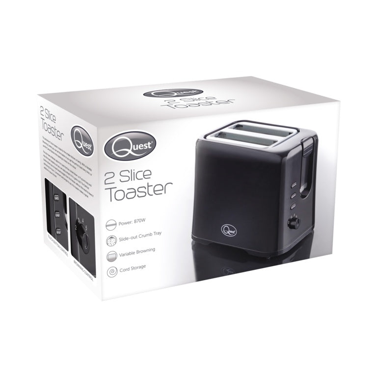 Quest 2 Slice Toaster Black