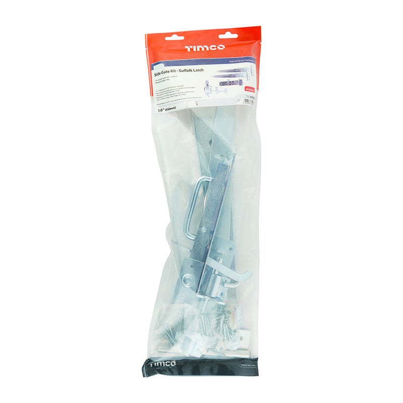 TIMCO Side Gate Kit Medium Tee Hinges Suffolk Latch & Brenton Padbolt