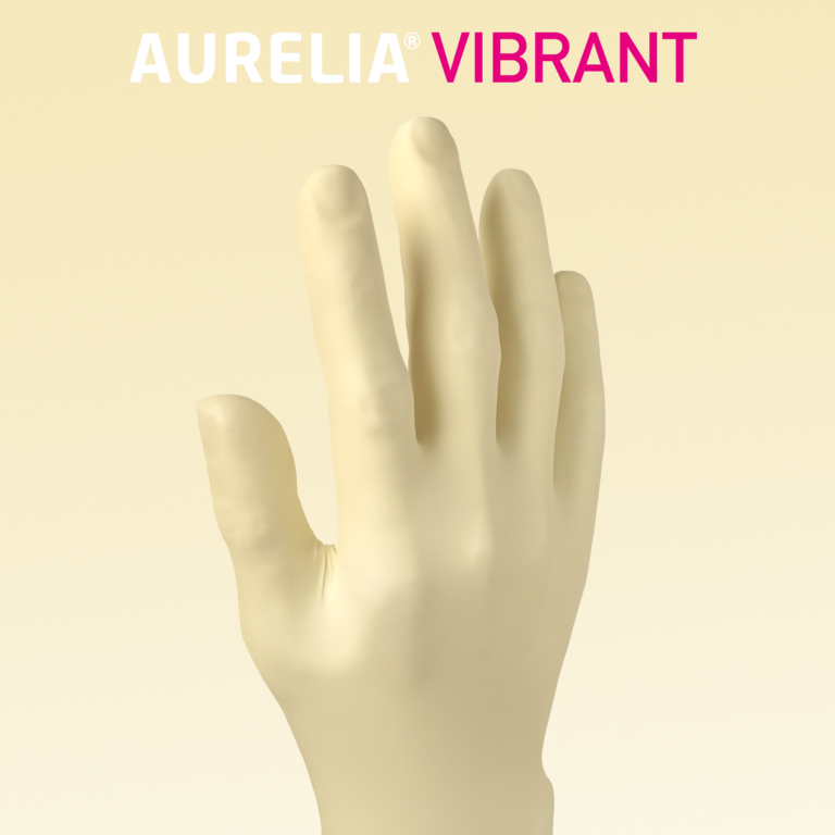 Aurelia Vibrant Latex Powder Free Gloves Box 100 Medium