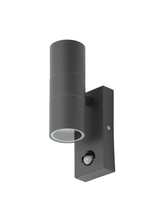 Zinc Leto 2 Light With PIR Anthracite