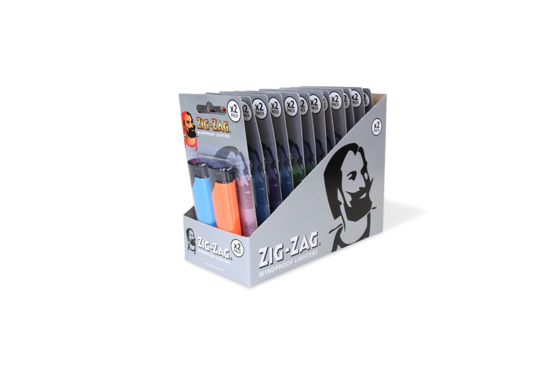 Zig Zag Windproof Lighters Pack 2