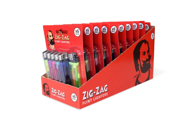 Zig Zag Flint Lighters Pack 6