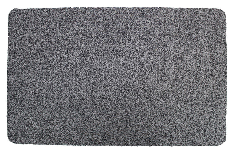 JVL Dirt Guard Plain Cotton Barrier Doormat 50 x 75cm Light Grey