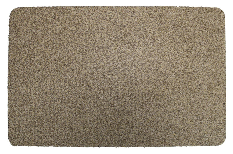 JVL Dirt Guard Plain Cotton Barrier Doormat 50 x 75cm Coffee