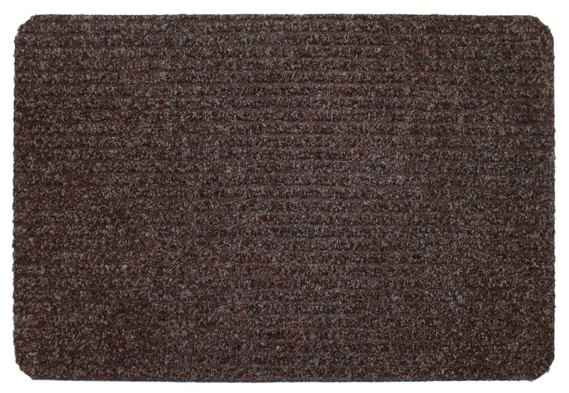 JVL Delta Ribbed Indoor Doormat 40 x 60cm Dark Brown