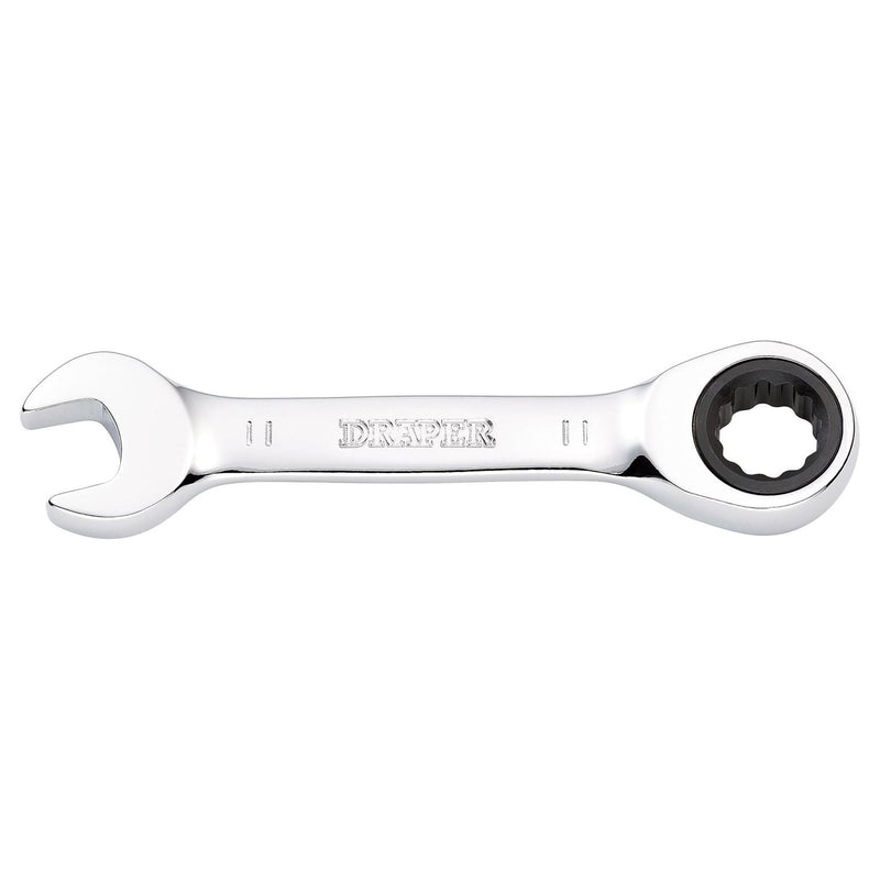 Draper Draper HI-TORQ Metric Stubby Ratchet Combination Spanner, 11mm Draper - Town Tools