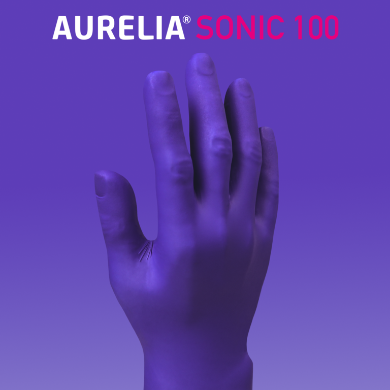 Aurelia Sonic Powder Free Nitrile Glove Pack 100 Large