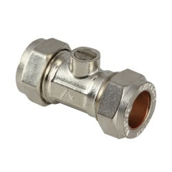 Securplumb L/P CXC Chrome Isolation Valve 15mm