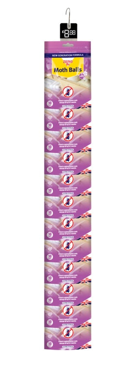 Zero In Moth Balls 10 Sachet Clip 24