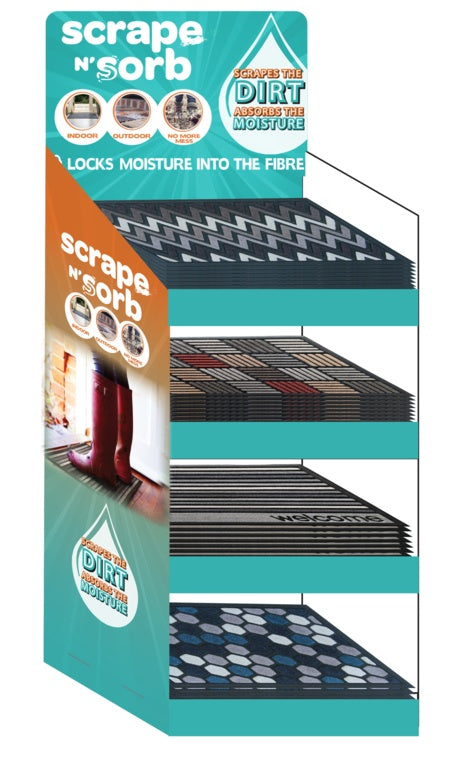 Groundsman Scrape N Sorb Mat 40 x 60cm Hexagonal Blue