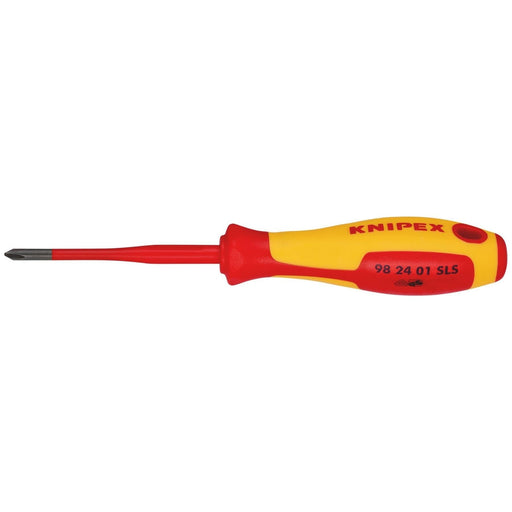 Draper Knipex 98 24 01 SLS VDE Insulated Plus/Minus Screwdriver, PH/S1 x 80mm Draper - Town Tools
