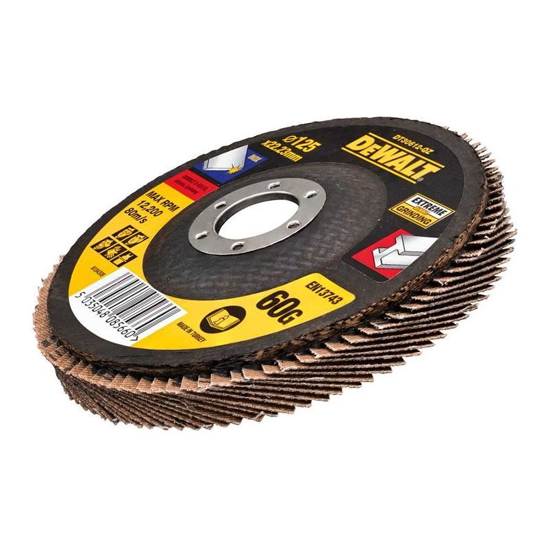 Dewalt Power Tools DT30622 Extreme Metal Flap Disc 125 x 22.2mm x 80G DeWALT Power Tools - RockBottom Northampton