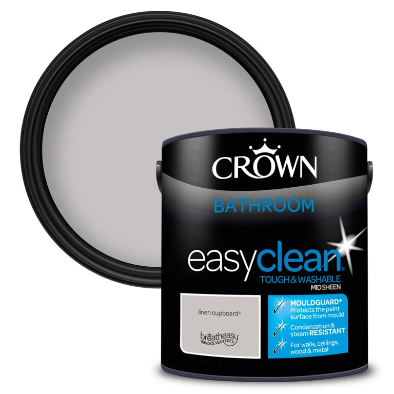 Crown Easyclean Bathroom Mid Sheen 2.5L Linen Cupboard
