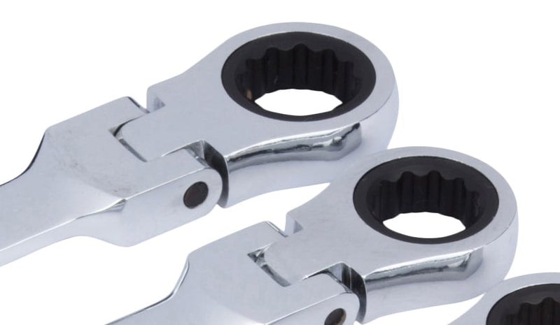 Blue Spot Tools 8 PCE Flexible Metric Ratchet Spanner Set (8-19mm)