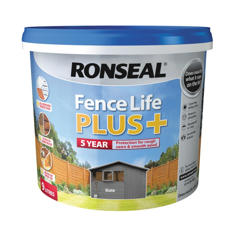 Ronseal Fence Life Plus 9L Slate