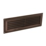 Securit Plastic Louvre Vent Brown Fixed Fly 9x3