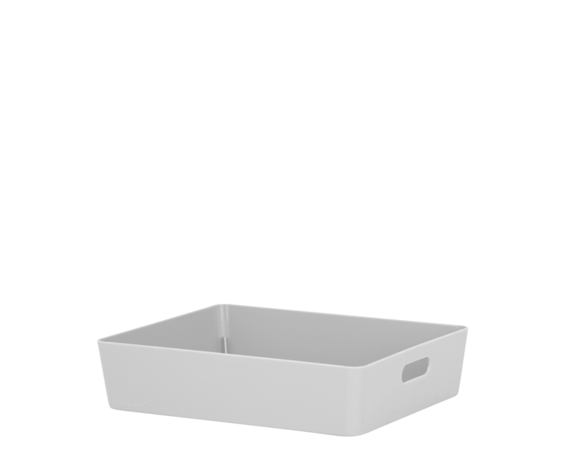 Wham Studio Rectangular Basket 25 x 20 x 6cm Cool Grey