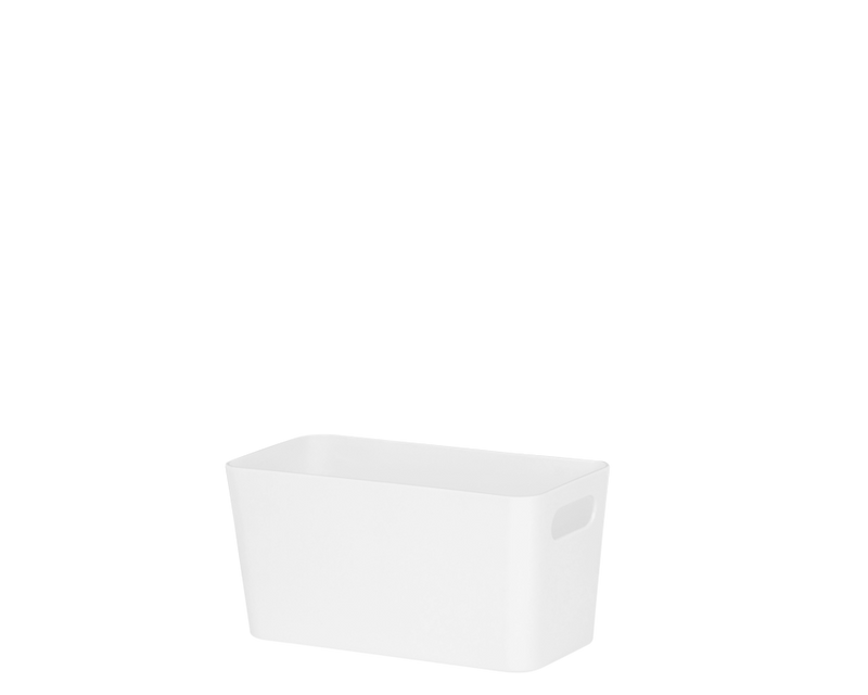 Wham Studio Rectangular Basket 20 x 10 x 10cm Ice White