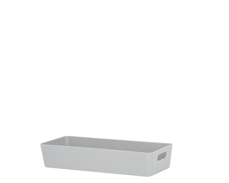Wham Studio Rectangular Basket 30 x 12.50 x 6cm Cool Grey