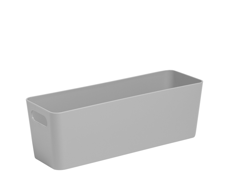 Wham Studio Rectangular Basket 30 x 10 x 10cm Cool Grey