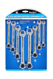 Blue Spot Tools 8 PCE Metric Ratchet Spanner Set (8-19mm)