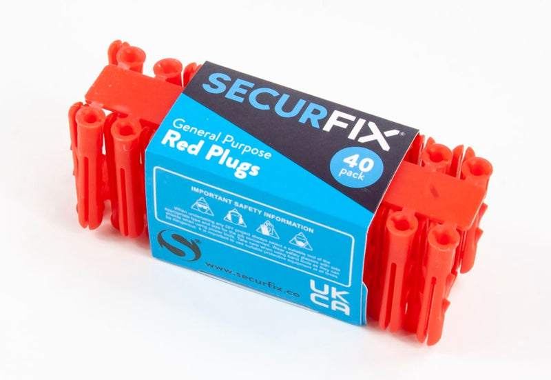 Securfix General Purpose Plugs Red 40 Pack