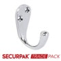 Securpak Coat Hook Cp 50mm 10 Pack