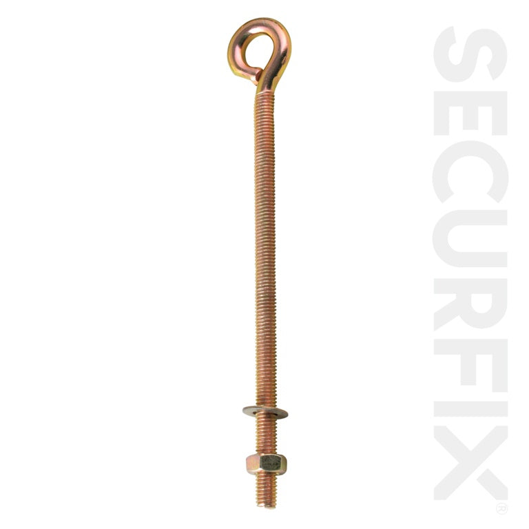 Securfix Eye Bolt Zinc Plated M6X100mm 5 Pack
