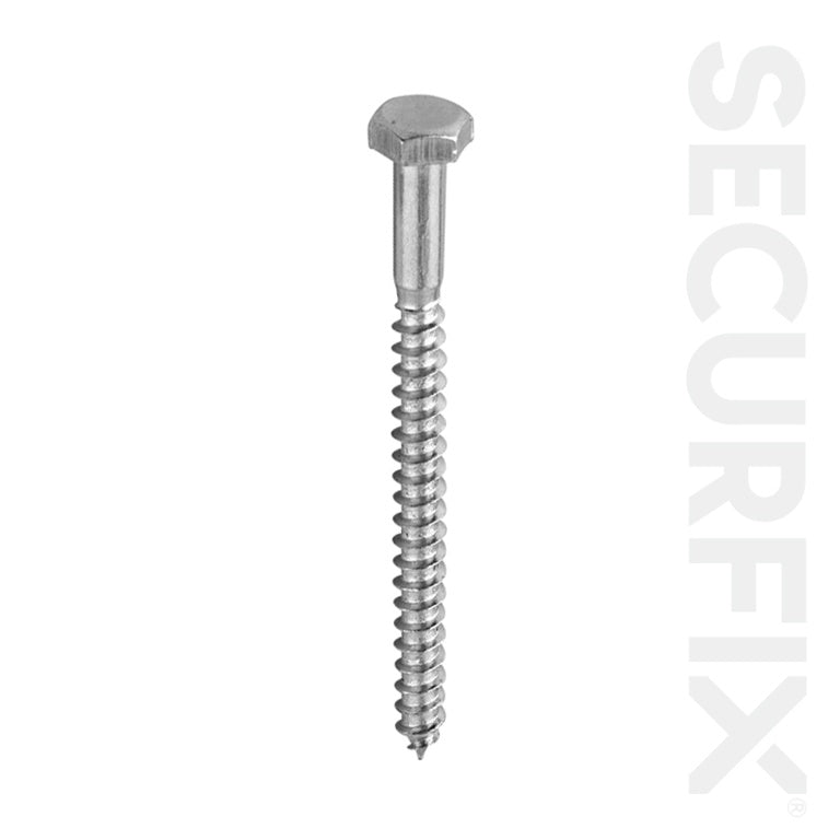 Securfix Coach Screw DIN571 Zinc Plated M10X60mm 10 Pack