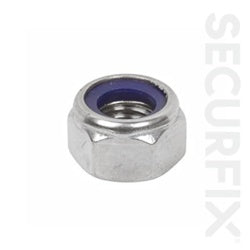 Securfix Nylon Locking Nut Zinc Plated M5 100 Pack