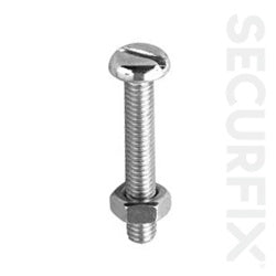 Securfix Pan Head Mach.Screw Zinc Plated M4X40 100 Pack