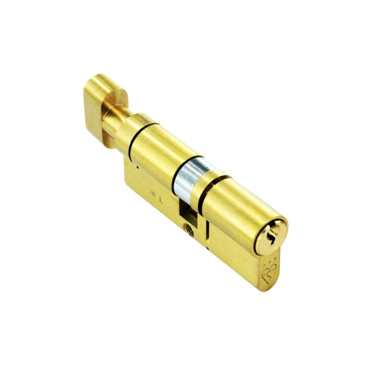 Smiths Locks BS 3 Star Brass Thumb Cylinder 50 x 50mm - Pack of 5