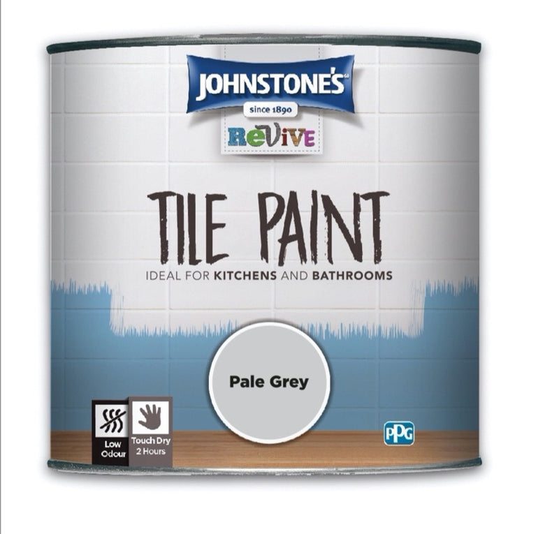 Johnstone's Tile Paint 750ml Pale Grey