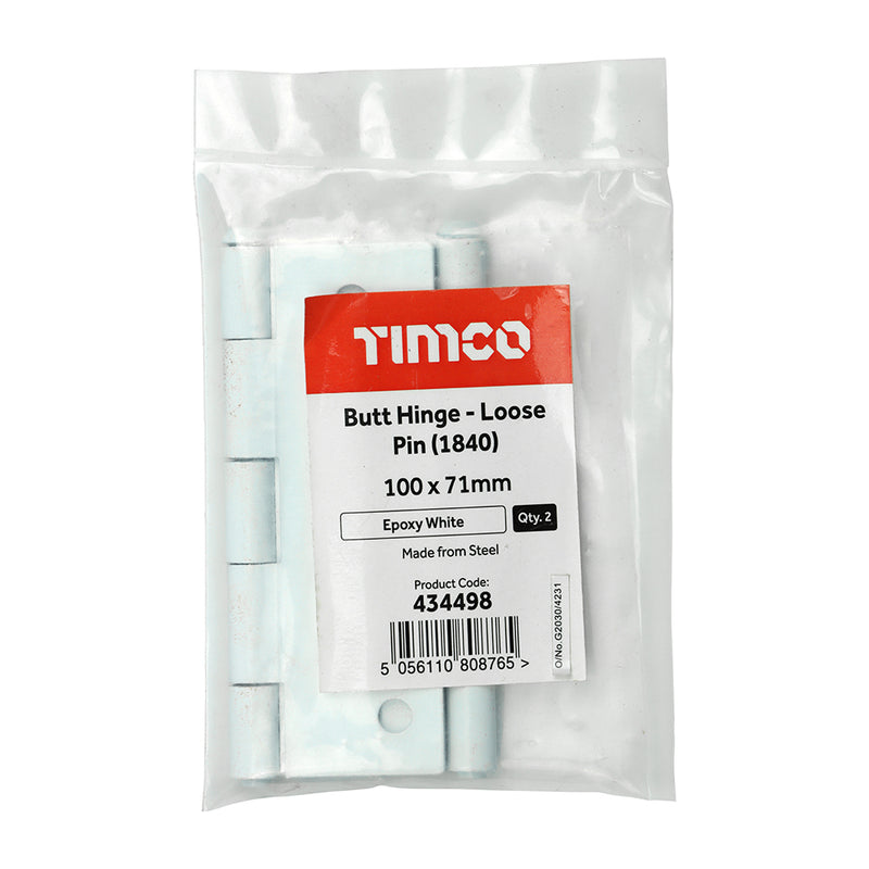 TIMCO Butt Hinges Loose Pin (1840) Steel