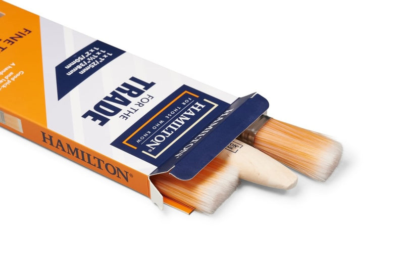 Hamilton For The Trade Fine Tip Flat Brushes Pack 3