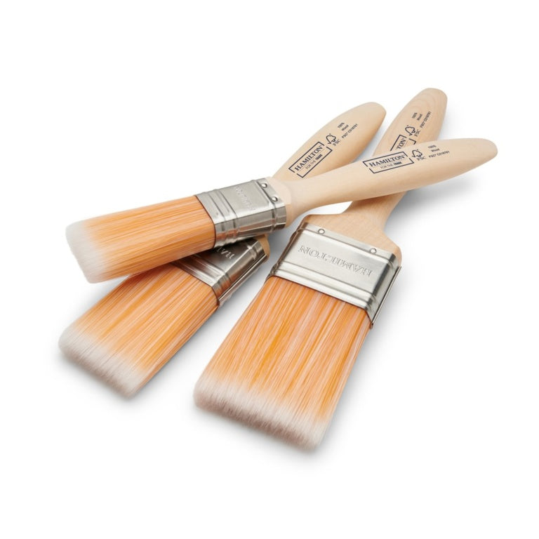 Hamilton For The Trade Fine Tip Flat Brushes Pack 3