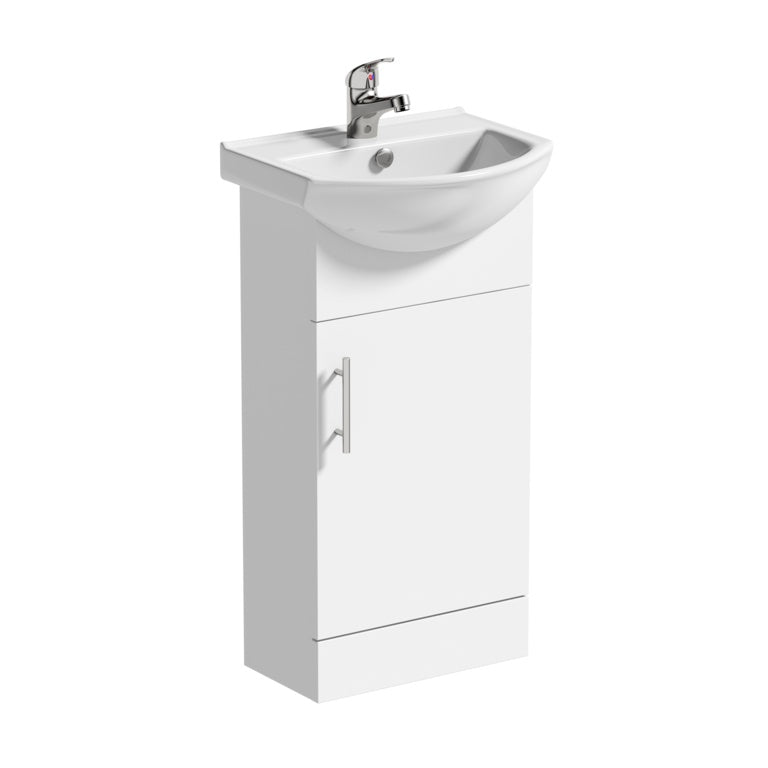 SP Rydal White Single Door Unit 400mm