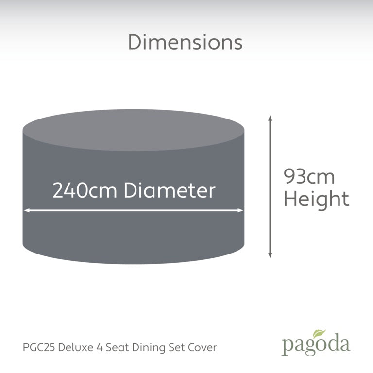 Pagoda Deluxe 4 Seat Dining Set Cover 240 x 93cm